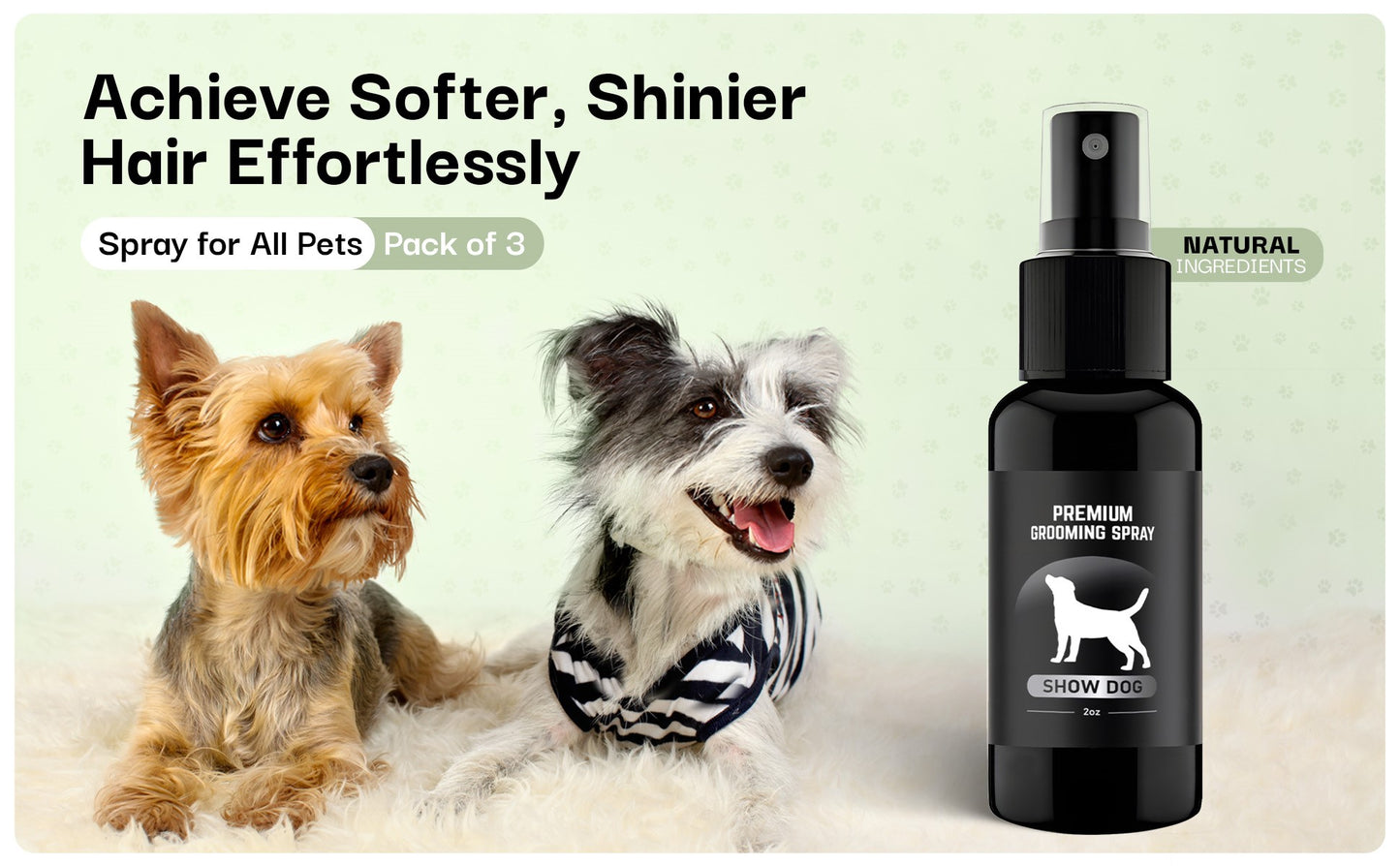 Show Dog Premium Grooming Spray (2oz - 3 Pack)
